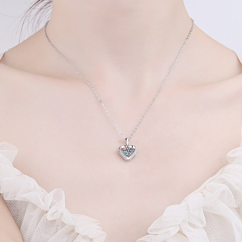 Zircon Heart Necklace by Qivii