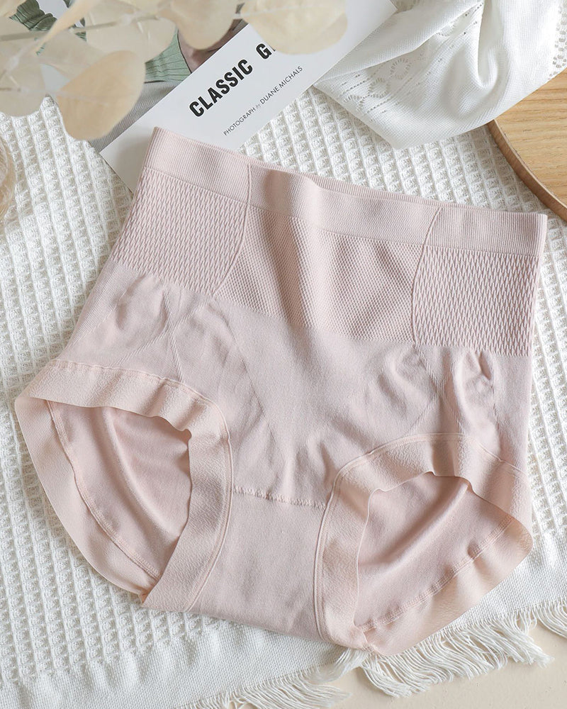 Seamless Tummy Control Antibacterial Crotch Briefs High Waist Butt Lift Panties  - By Qivii