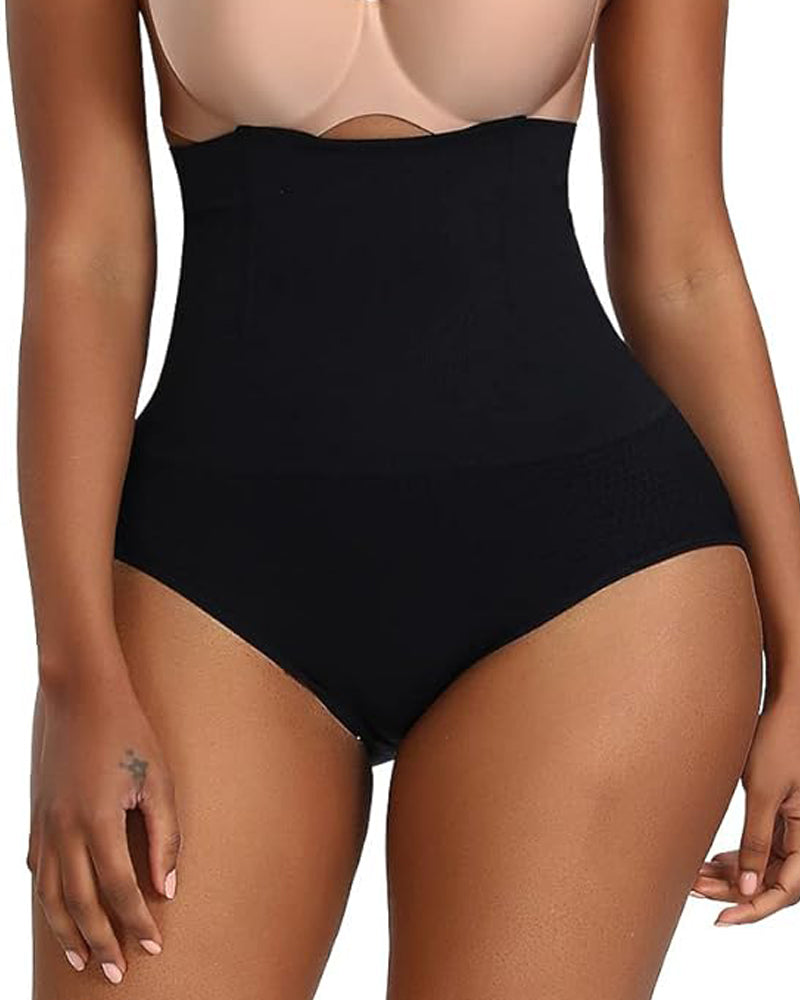 High Waist Butt Lift Shaping Briefs Seamless Tummy Control Shapewear Panties  - By Qivii
