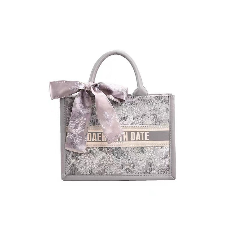 Women's Embroidered Commuter Tote Bag – Versatile Premium Shoulder Bag for Daily Errands, Shopping & Stylish Outings