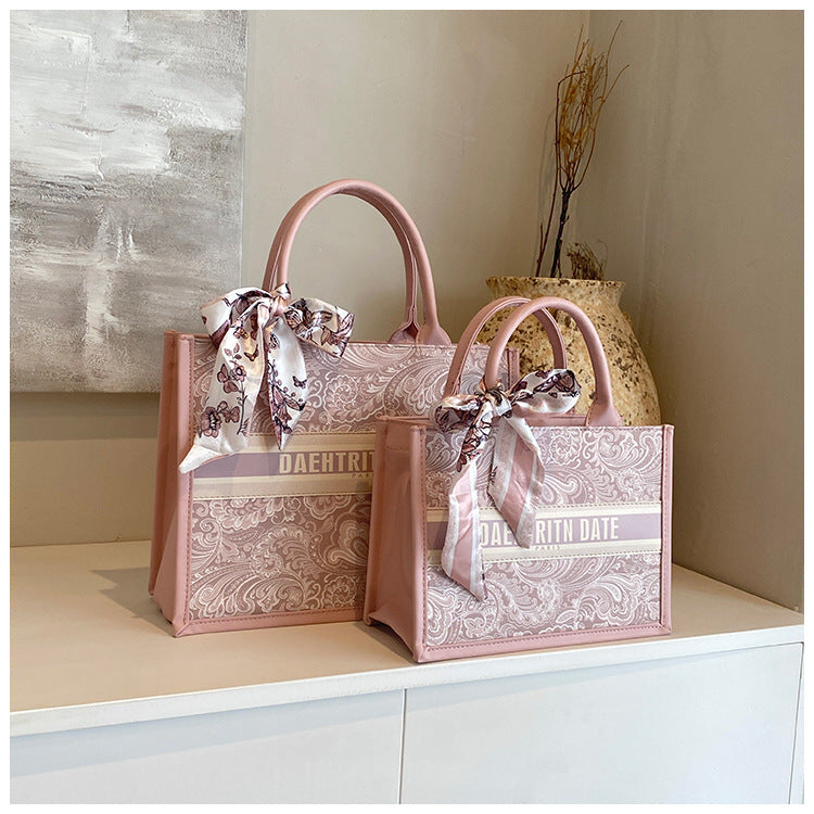 Women's Embroidered Commuter Tote Bag – Versatile Premium Shoulder Bag for Daily Errands, Shopping & Stylish Outings