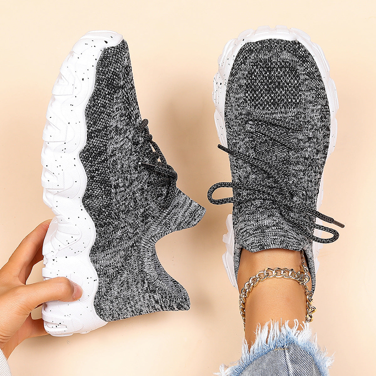 Women's Cloudknit Slip-Ons - Breathable Sock Sneakers (US 5-11)