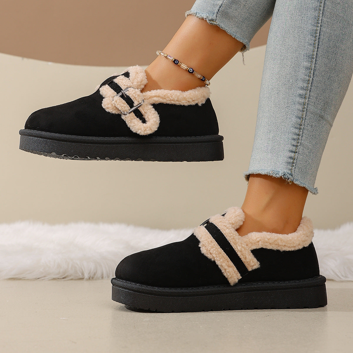 Women's BerryBirk Cozy Clogs – Retro Faux Fur Platform Snow Boots (US 5–9)