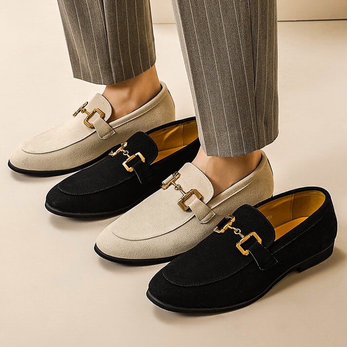 Massimo Heritage Suede Loafers  - By Qivii