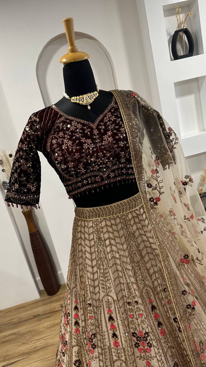 Heavy Kasturi silk lehenga with Dori Lehenga Choli - INSPIRED | Ready To Wear - qivii