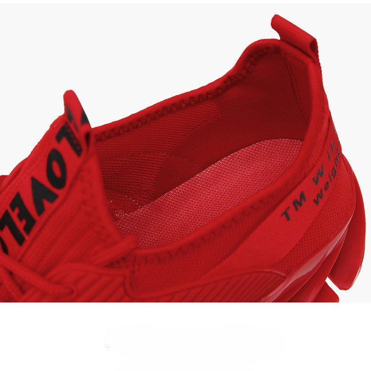 Men's AeroKnit Runner - Extended Fit Breathable Mesh - Platform Sneakers with Blade Sole & Maximum Cushion