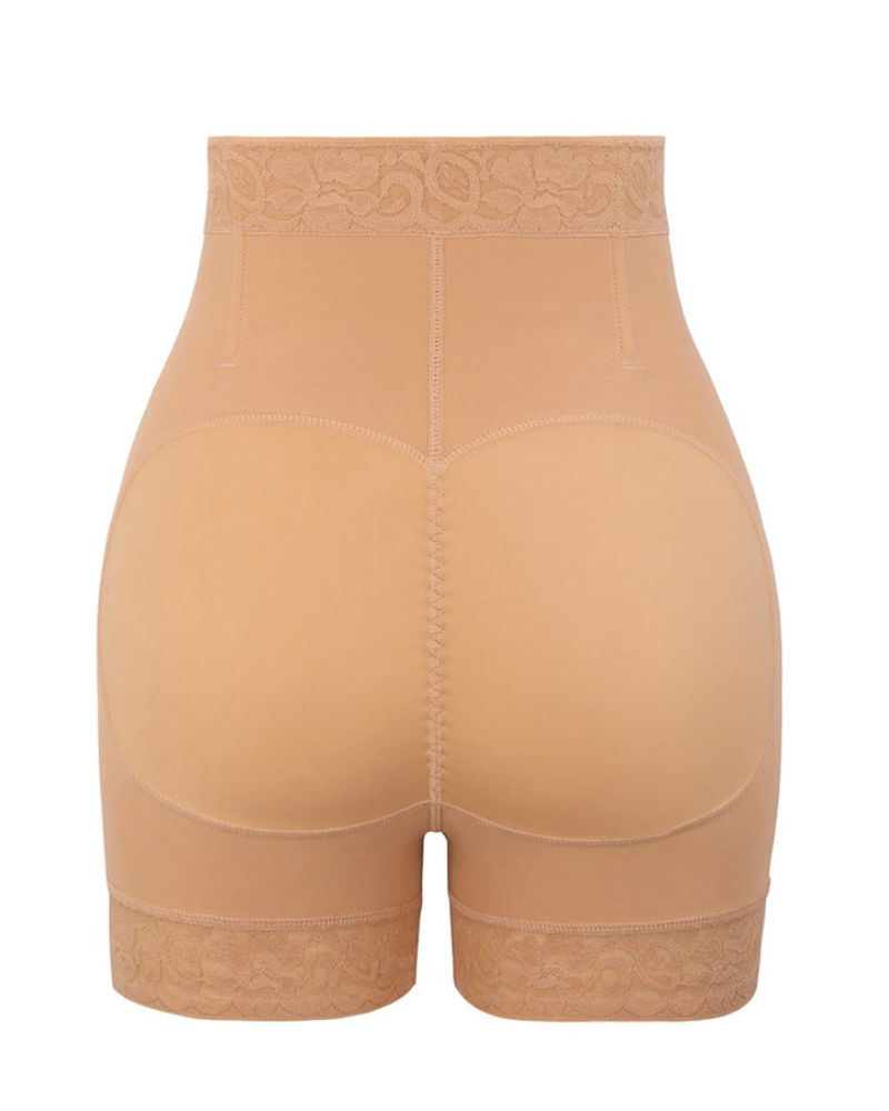 Shapshe® Mid Waist Tummy Control Front Zipper High Compression Butt Lifter Shaper Fajas Shorts  - By Qivii