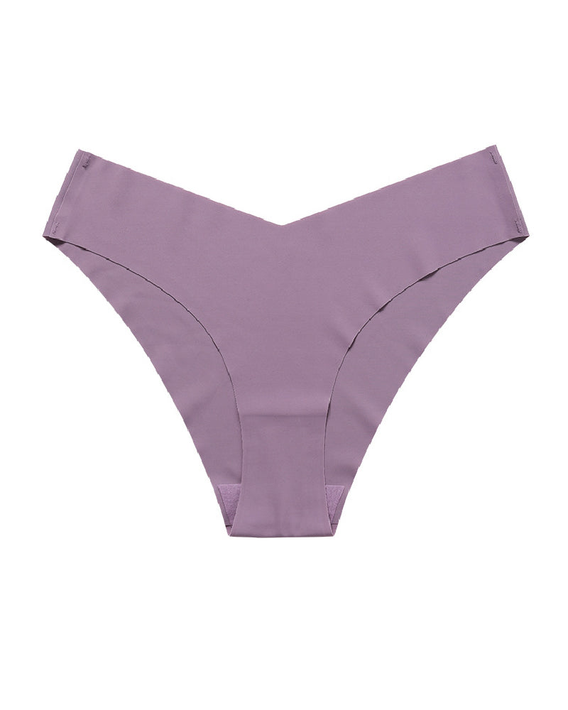 Sexy Ice Silk Low-Rise Panties Seamless Multicolor Briefs Lingerie  - By Qivii