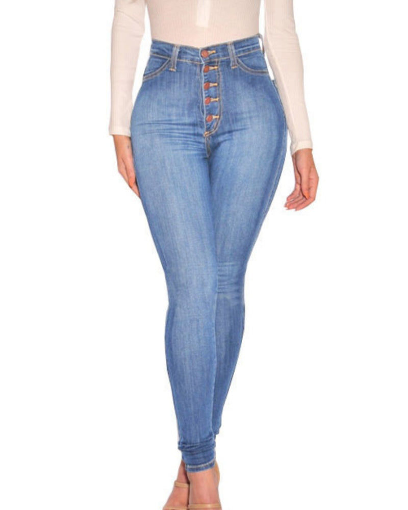 Women's High-Waisted Butt-Lifting Skinny Jeans  - By Qivii