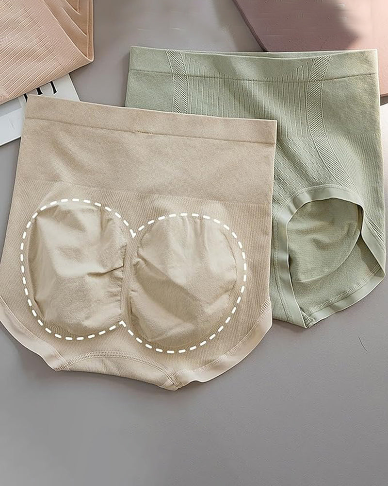 Women's Soft Stretch Butt Lift Briefs Seamless Pure Cotton Bottom Crotch Underwear  - By Qivii