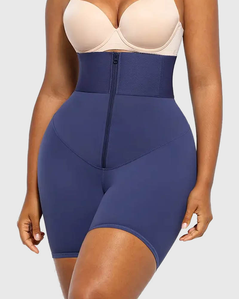 High Waist Tummy Control Shapewear Zipper Shorts