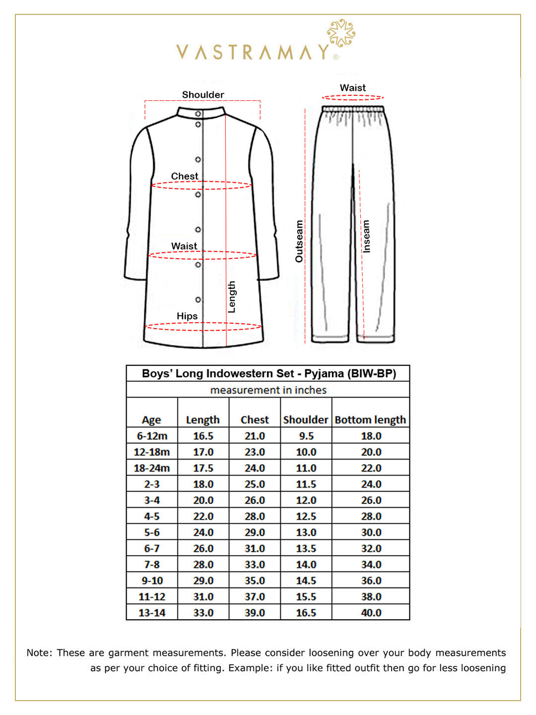 VASTRAMAY Boys' Cream Sherwani Set