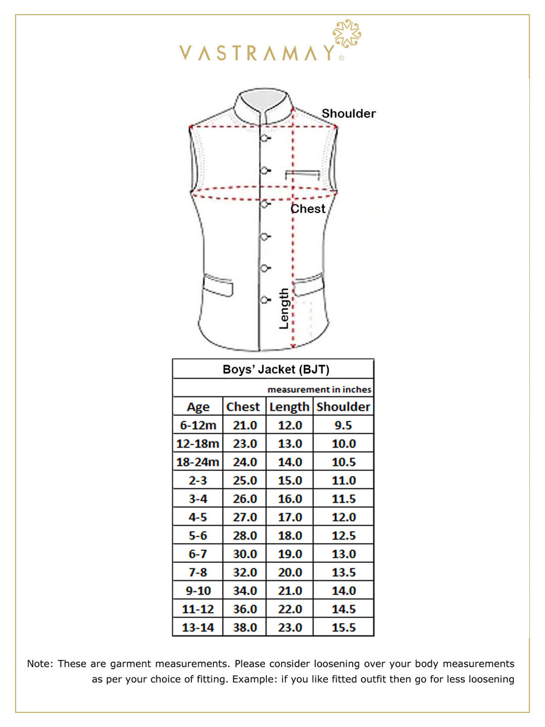 Vastramay Boy's Orange Asymmetric Banarasi Brocade Nehru Jacket