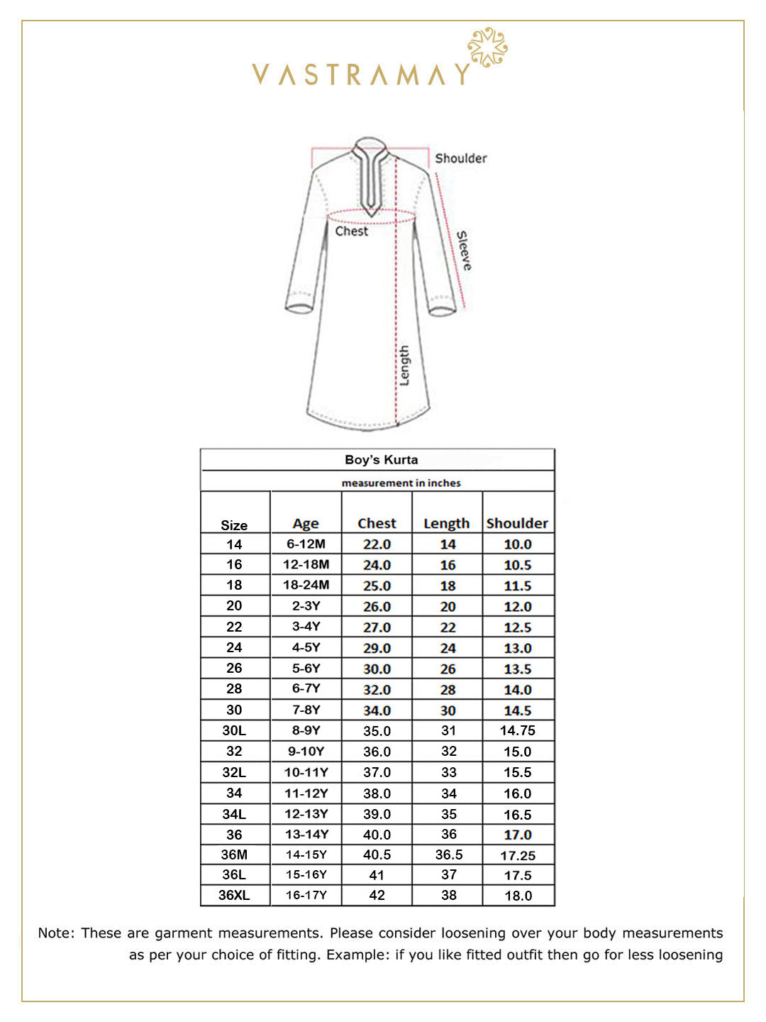 VASTRAMAY Boys' Red And White Kurta And Pyjama Set