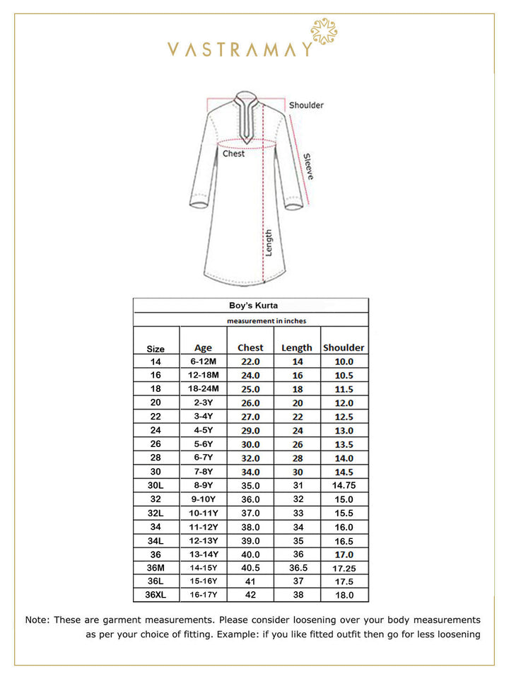 VASTRAMAY Boys' Yellow And White Kurta And Pyjama Set