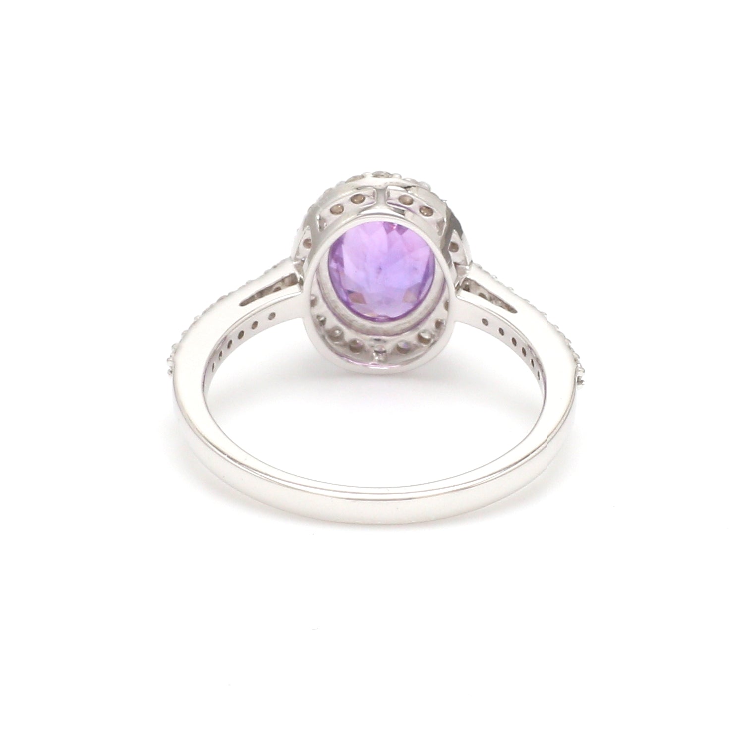 Purple Sapphire Oval diamond ring - qivii