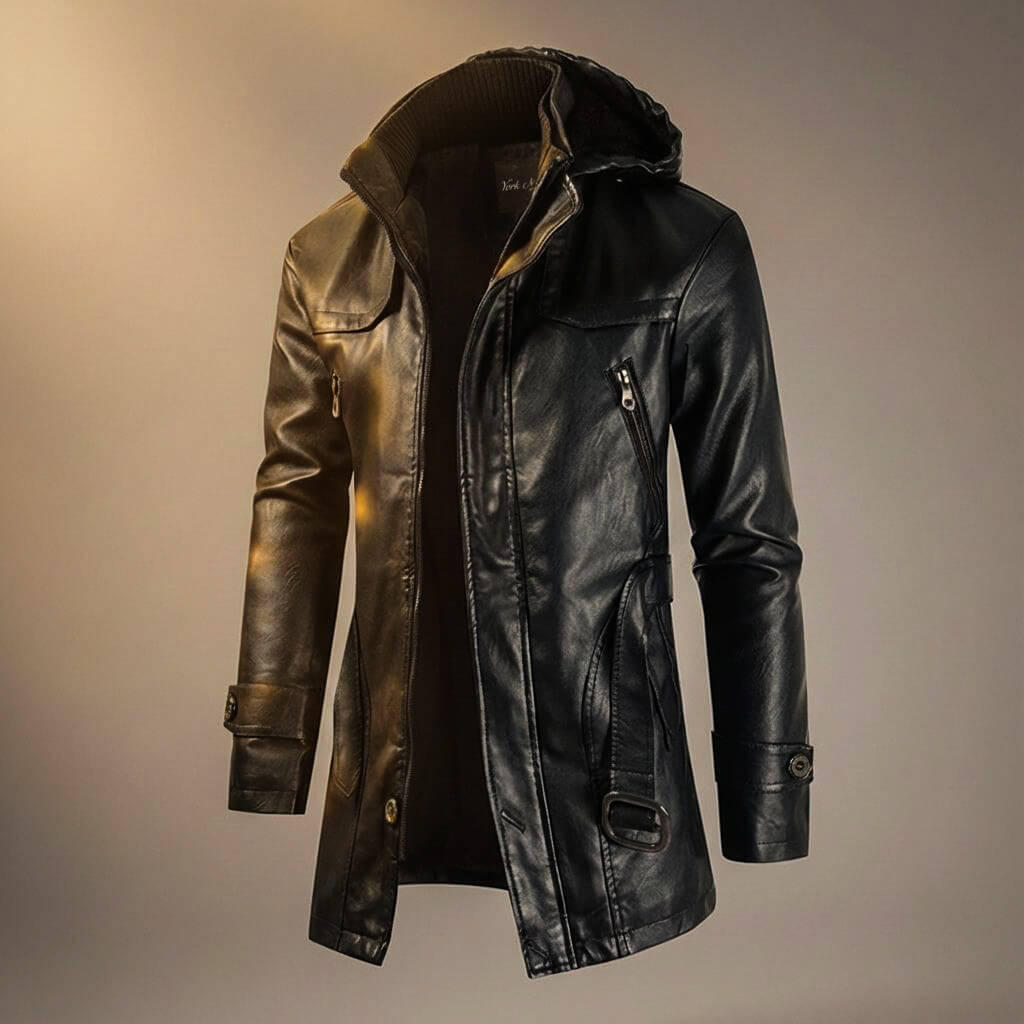 Marvin Legacy Hooded Leather Jacket  - By Qivii