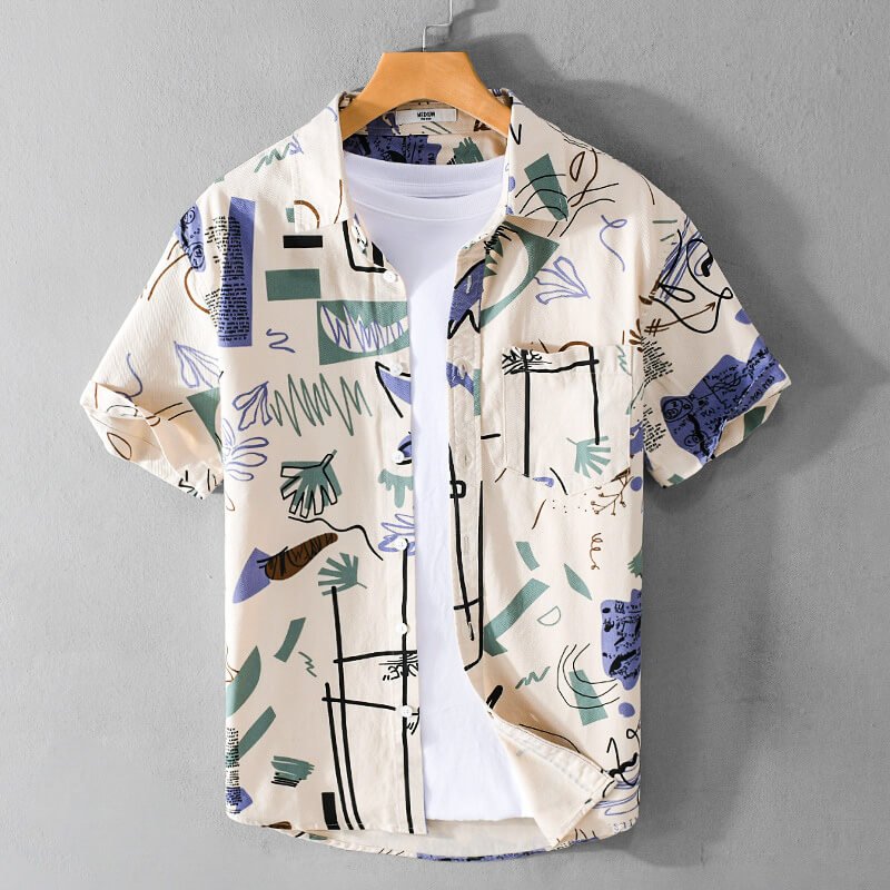 Picasso Abstract Cotton Shirt  - By Qivii