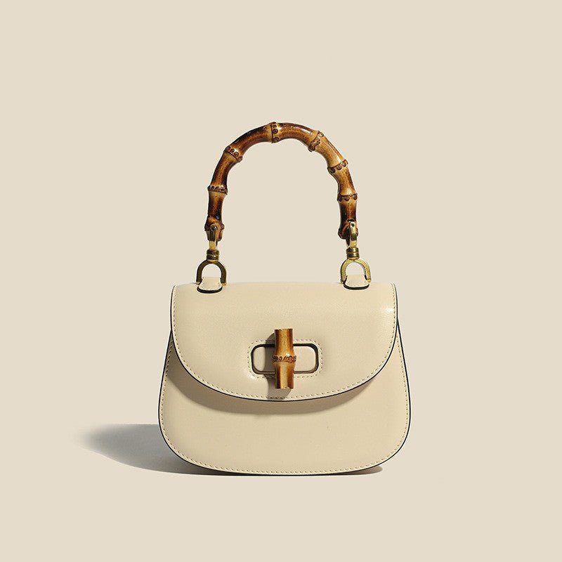 Valentina Leather Bamboo Handbag  - By Qivii