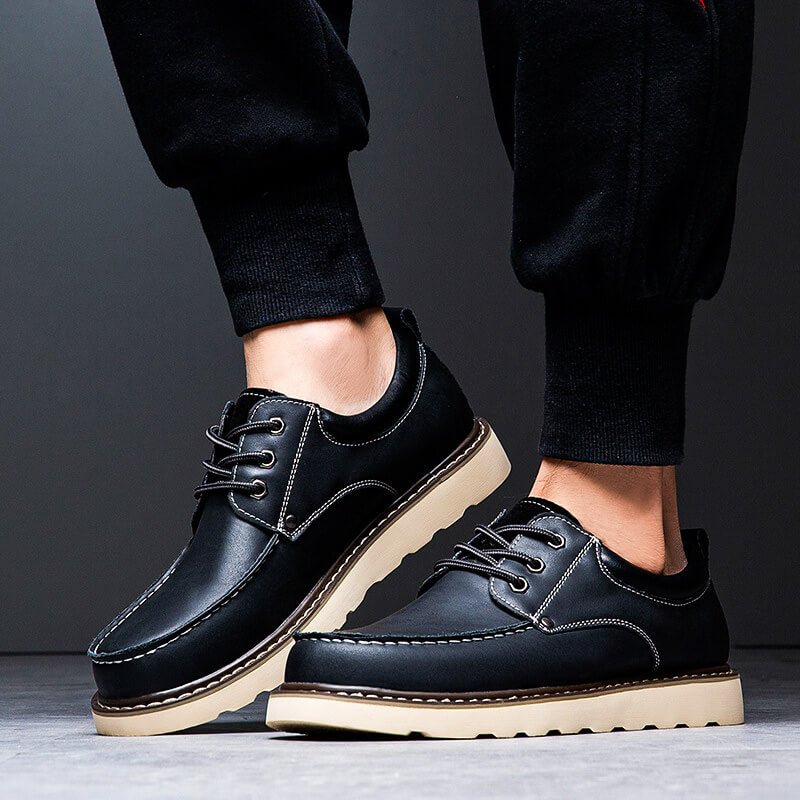 Marcelo Retro Leather Shoes  - By Qivii
