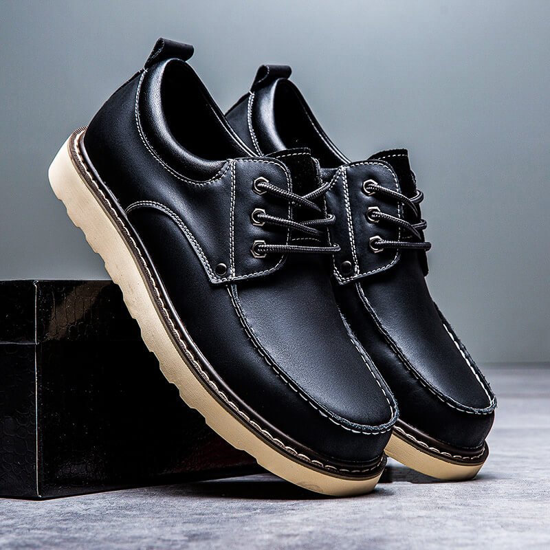 Marcelo Retro Leather Shoes  - By Qivii