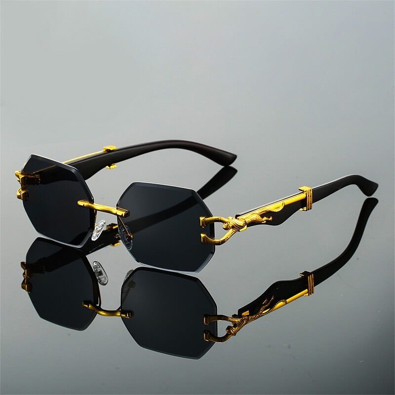 Leopard Frameless Retro Shades  - By Qivii