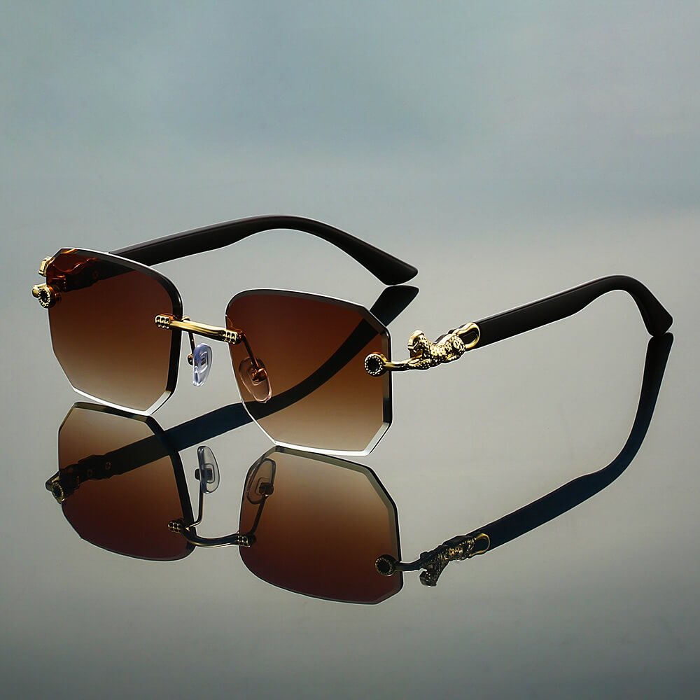 Logan Retro Rimless Shades  - By Qivii