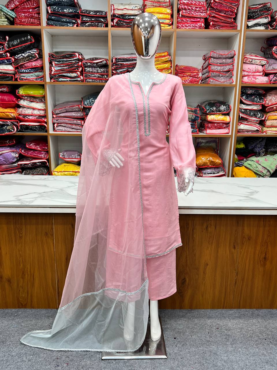 PINK COLOR HEAVY PURE SOFT MODAL SILK