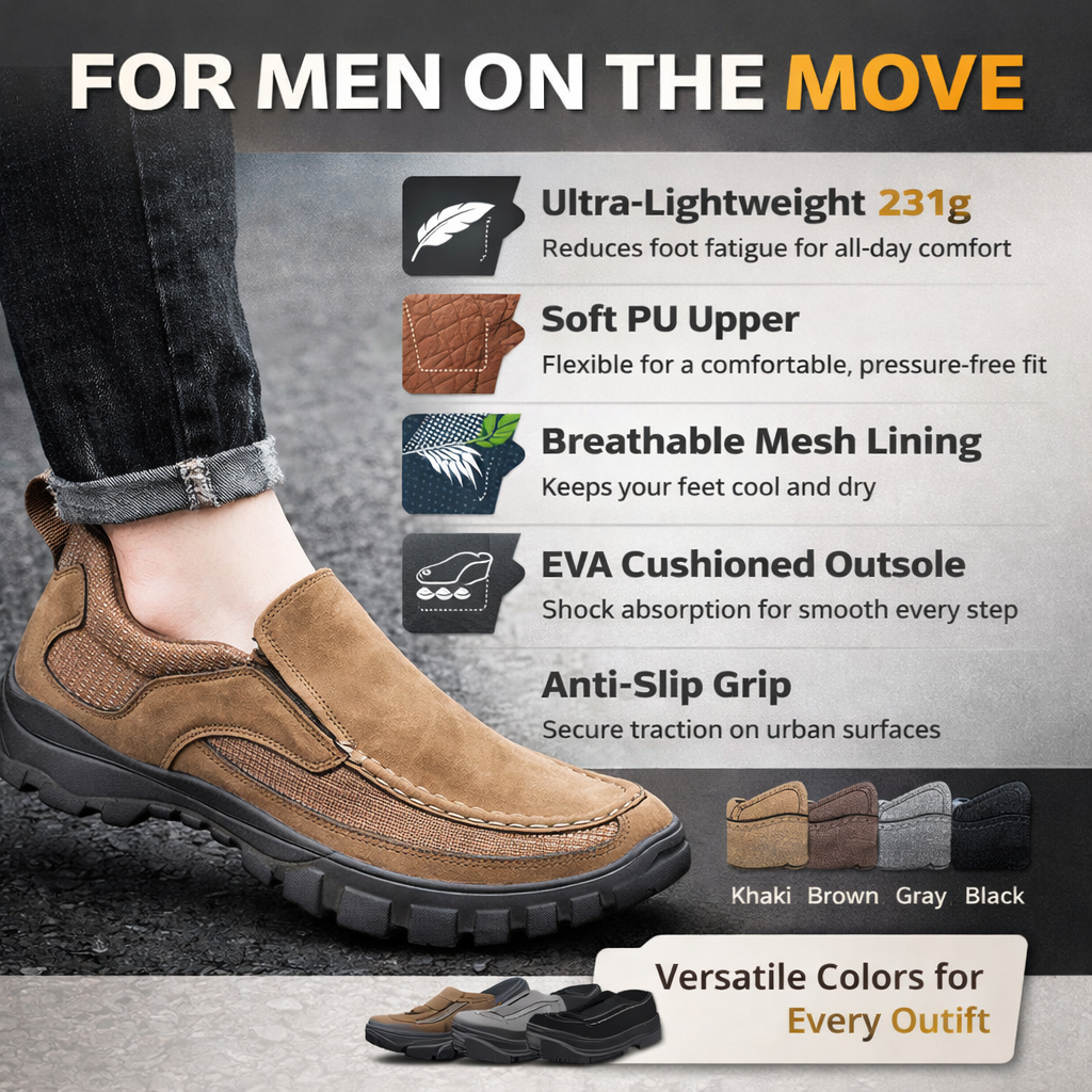 Step Men’s Ultra-Light Loafers – EVA Comfort Walking Casual Shoes (US8–12)