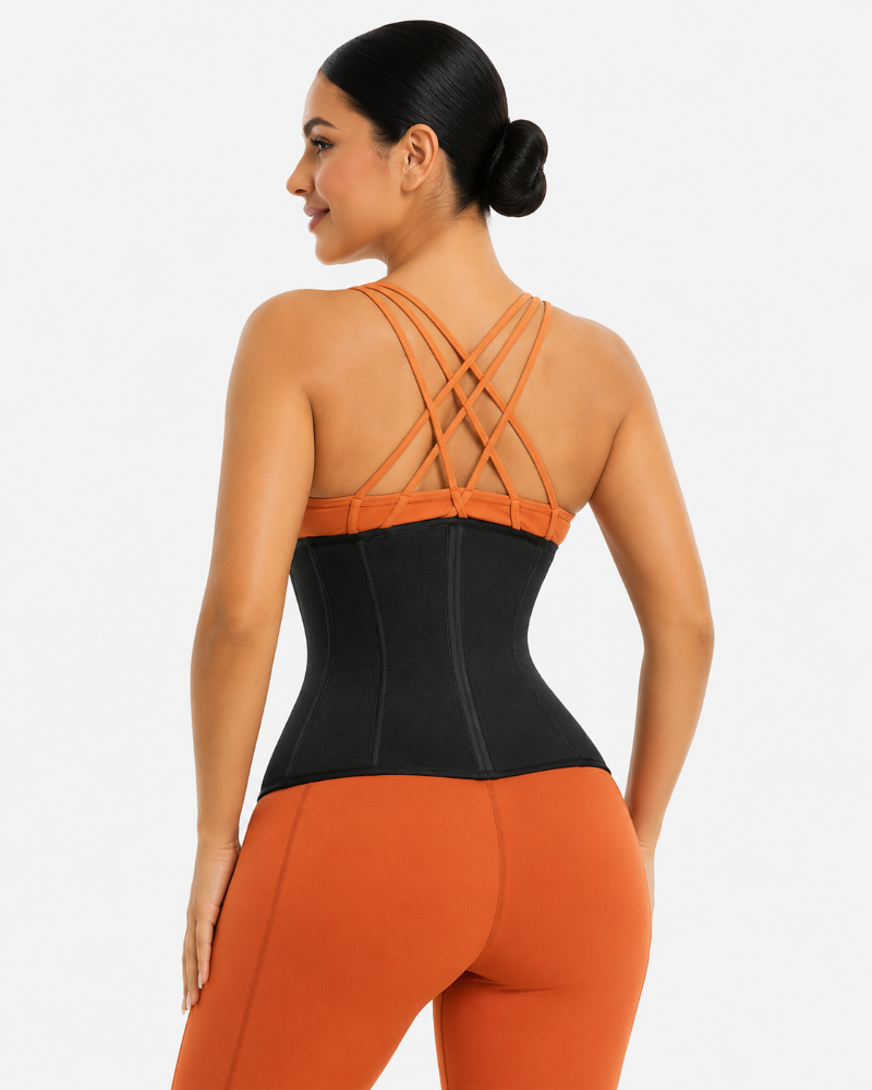 Women's Workout Sweat Waist Trainer Weight Loss Tummy Wrap Sports Belt With Buckle  - By Qivii