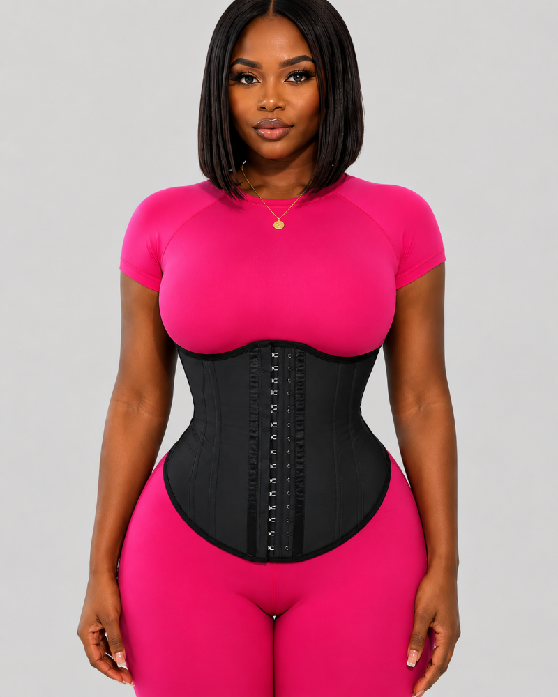 Latex Waist Trainer 25-Steel Boned Binders Corset  - By Qivii