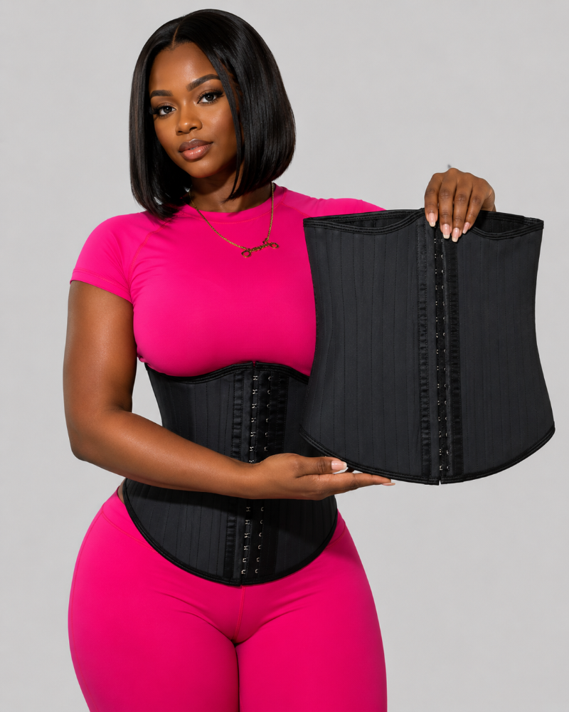 Latex Waist Trainer 25-Steel Boned Binders Corset  - By Qivii