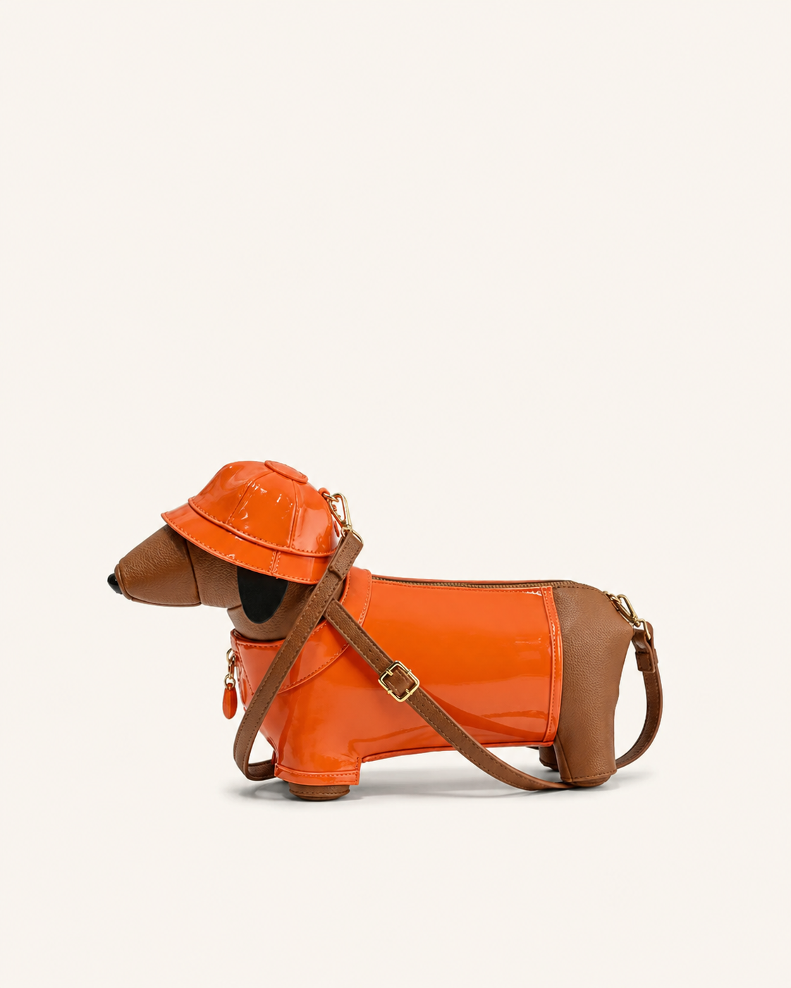 Dachshund Safari Bag in Vegan Leather  - By Qivii