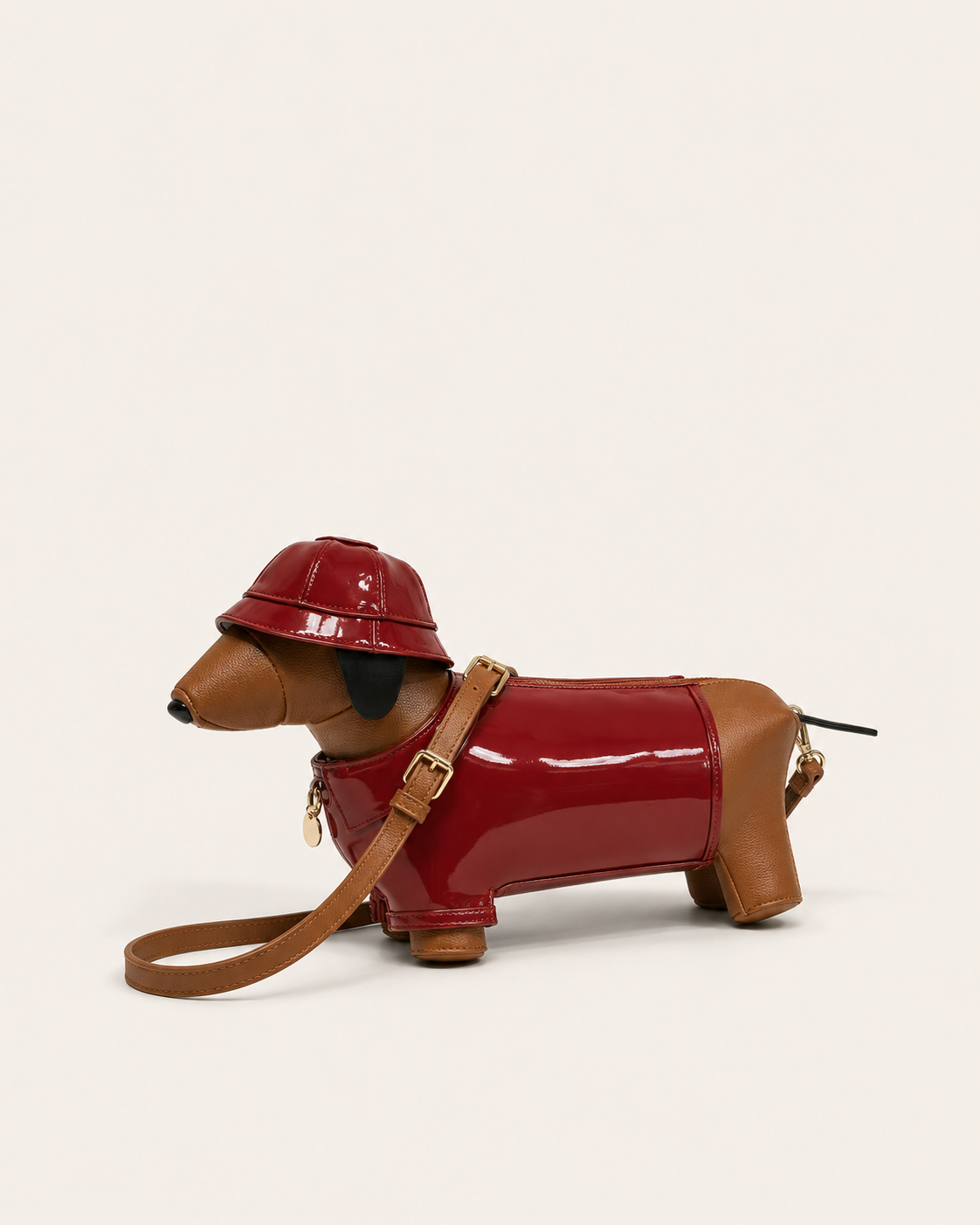 Dachshund Safari Bag in Vegan Leather  - By Qivii