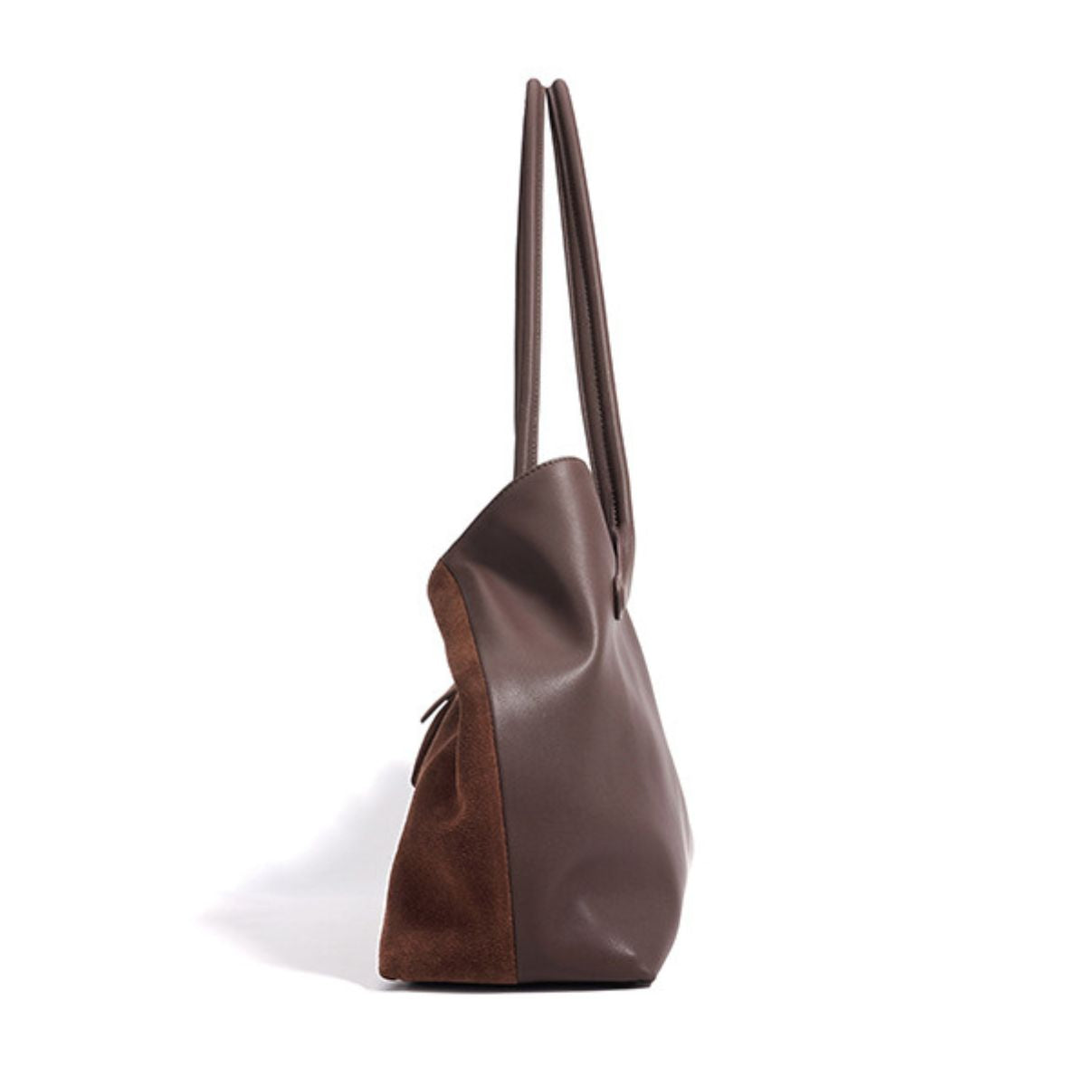 Classic Suede Leather Tote Bag for Women, Large Capacity Shoulder Handbag, Soft Suede Cowhide Work & Everyday Bag
