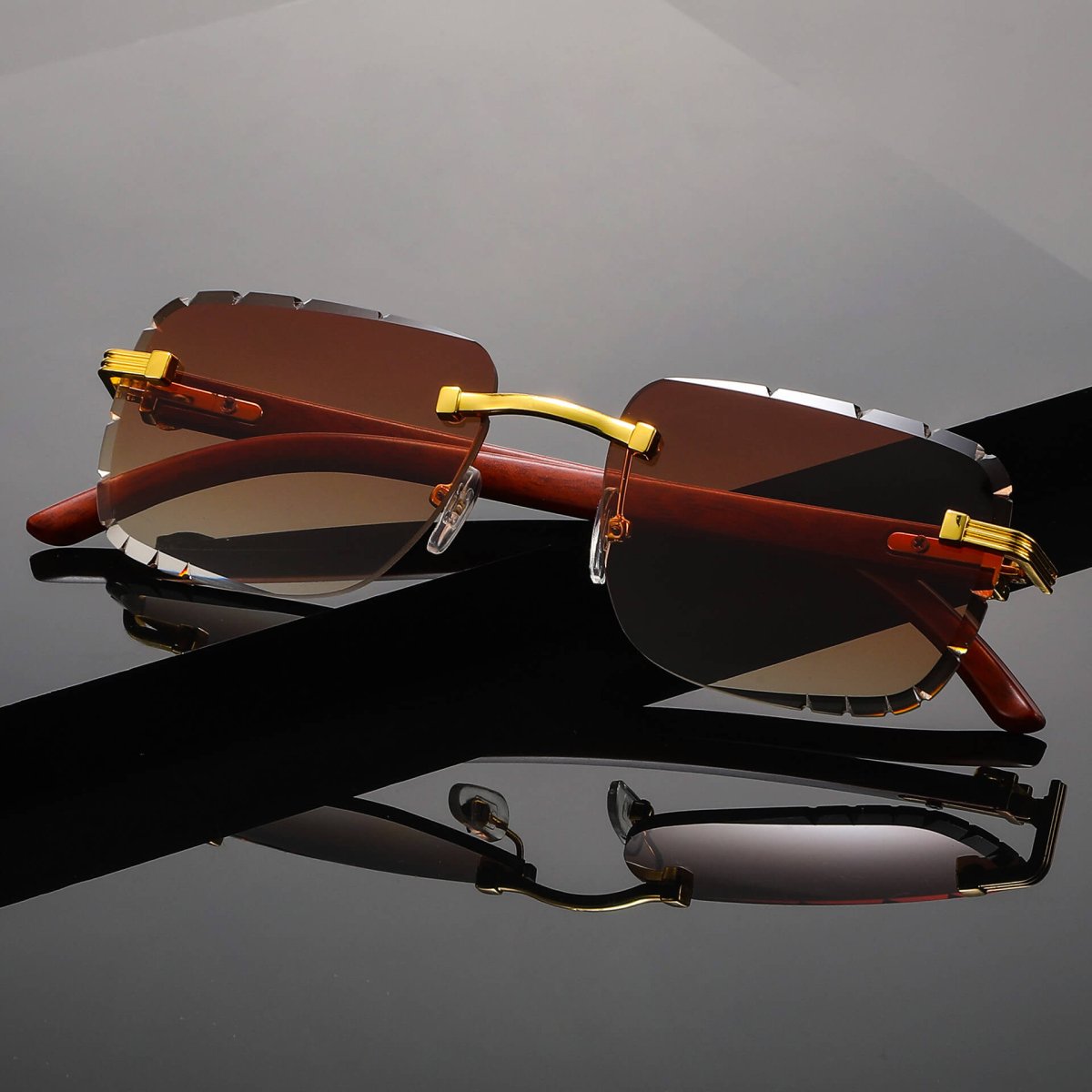 Napoli Rimless Retro Shades  - By Qivii