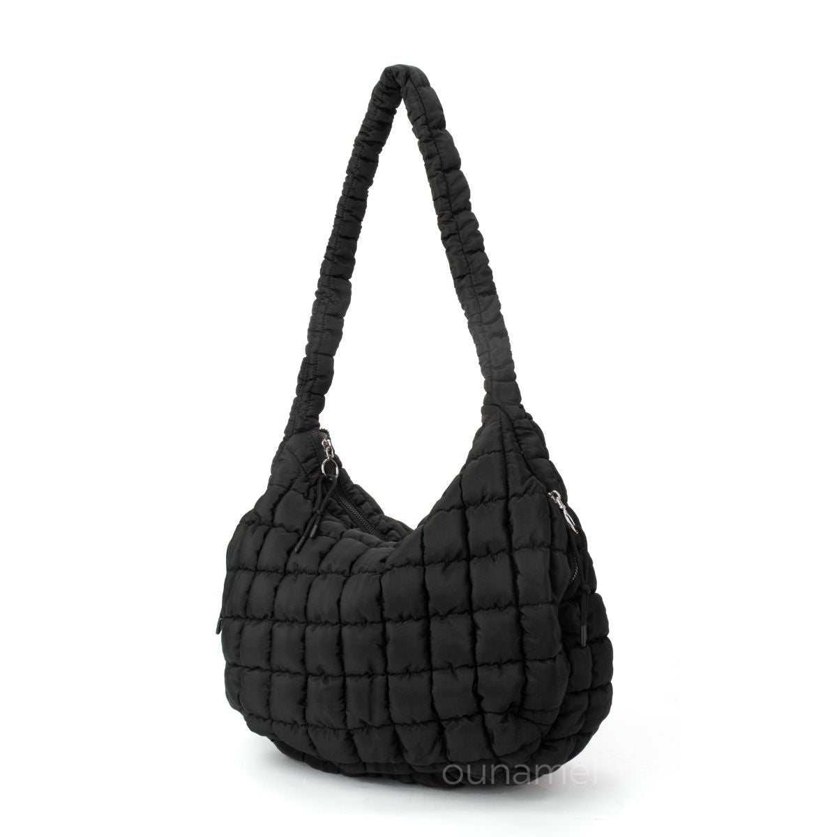 Ounamei Quilted Puffer Hobo Tote Bag for Women | Large Lightweight Carryall Shoulder & Crossbody Bag with Multiple Pockets