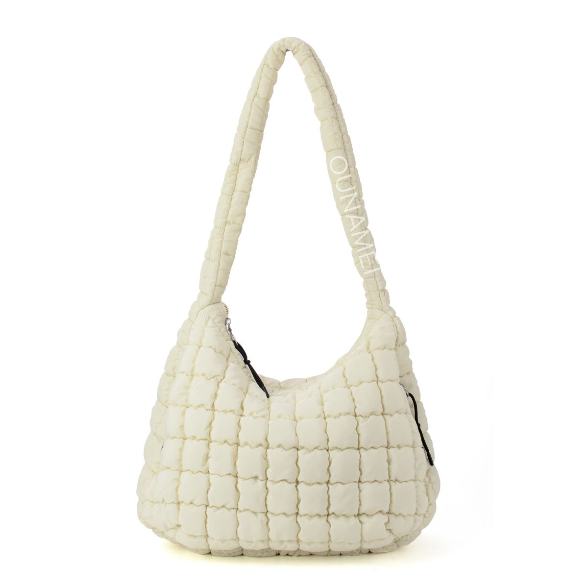 Ounamei Quilted Puffer Hobo Tote Bag for Women | Large Lightweight Carryall Shoulder & Crossbody Bag with Multiple Pockets