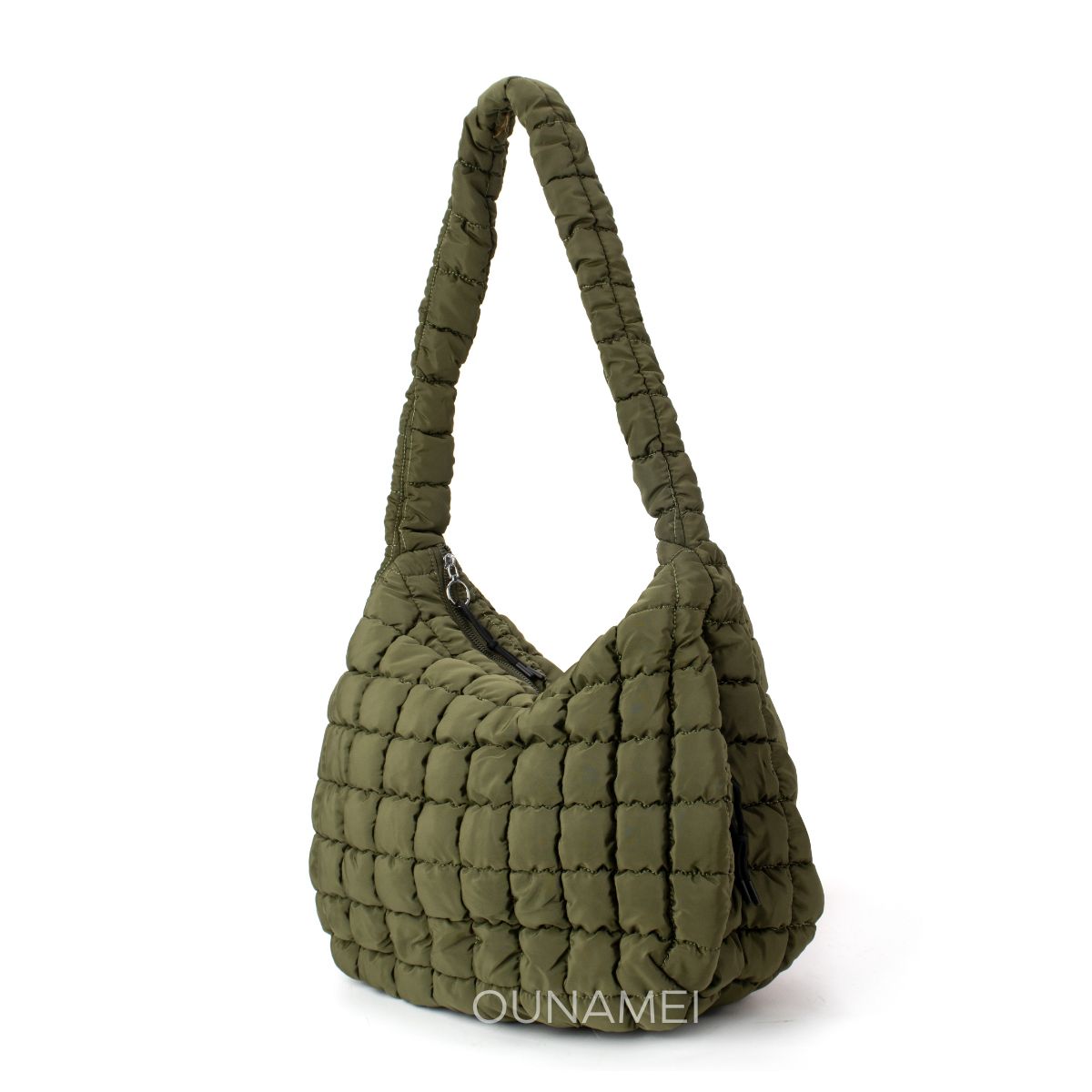 Ounamei Quilted Puffer Hobo Tote Bag for Women | Large Lightweight Carryall Shoulder & Crossbody Bag with Multiple Pockets