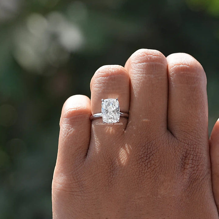 Crushed Ice Cushion Lab Diamond Engagement Ring