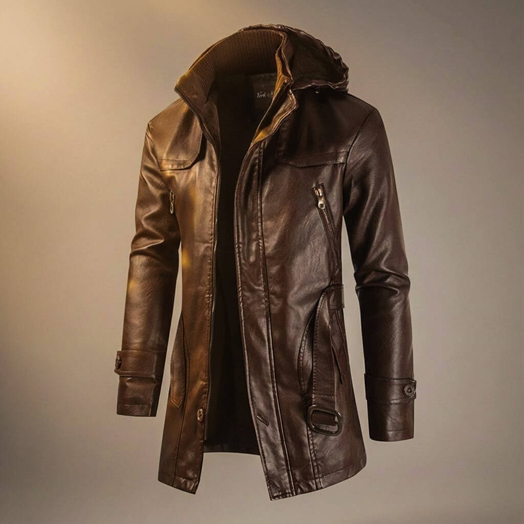 Marvin Legacy Hooded Leather Jacket  - By Qivii