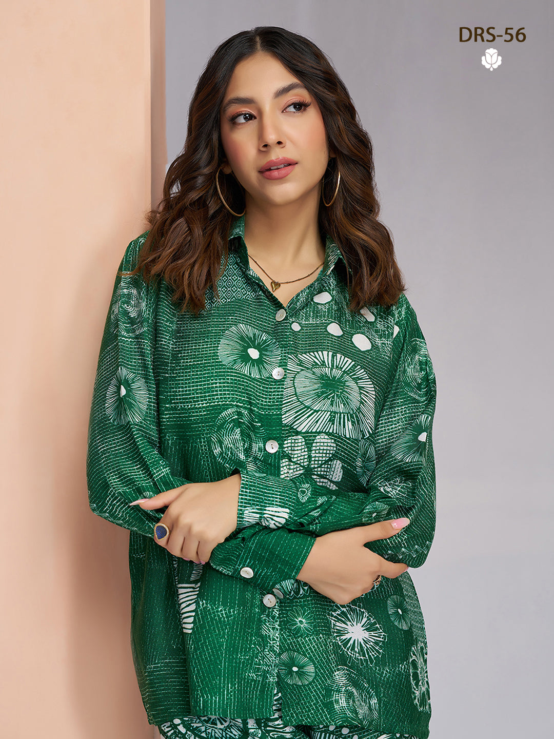 DARK GREEN PURE MUSLIN SILK PRINTED SHIRT PANT - qivii