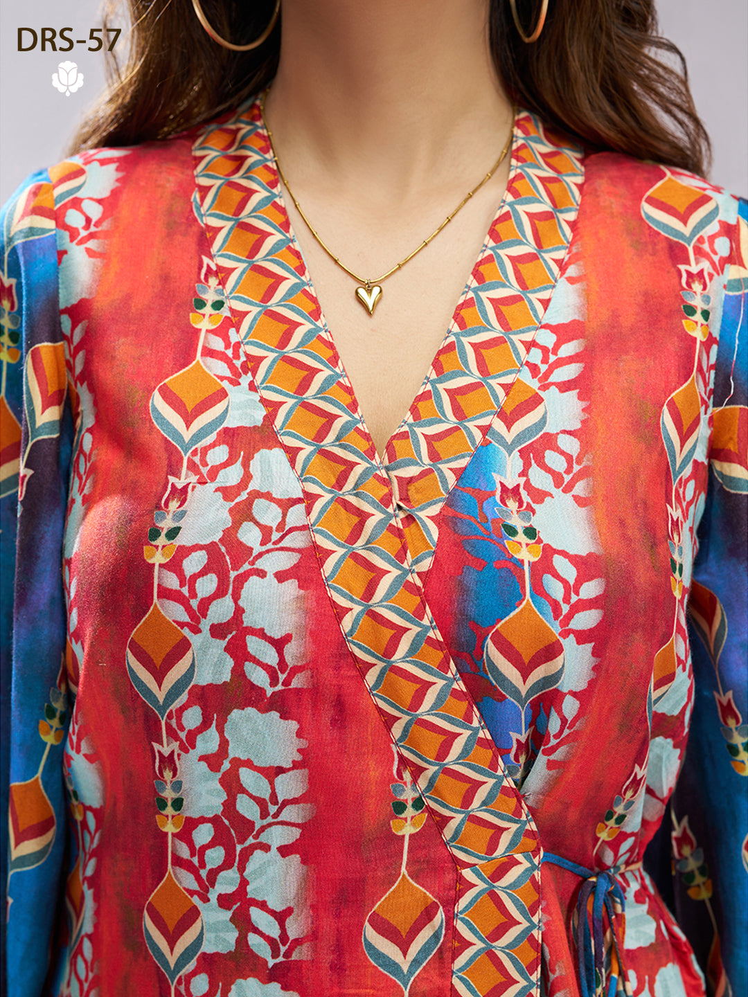 NAVY BLUE PURE MUSLIN SILK PRINTED KIMONO PANT - qivii