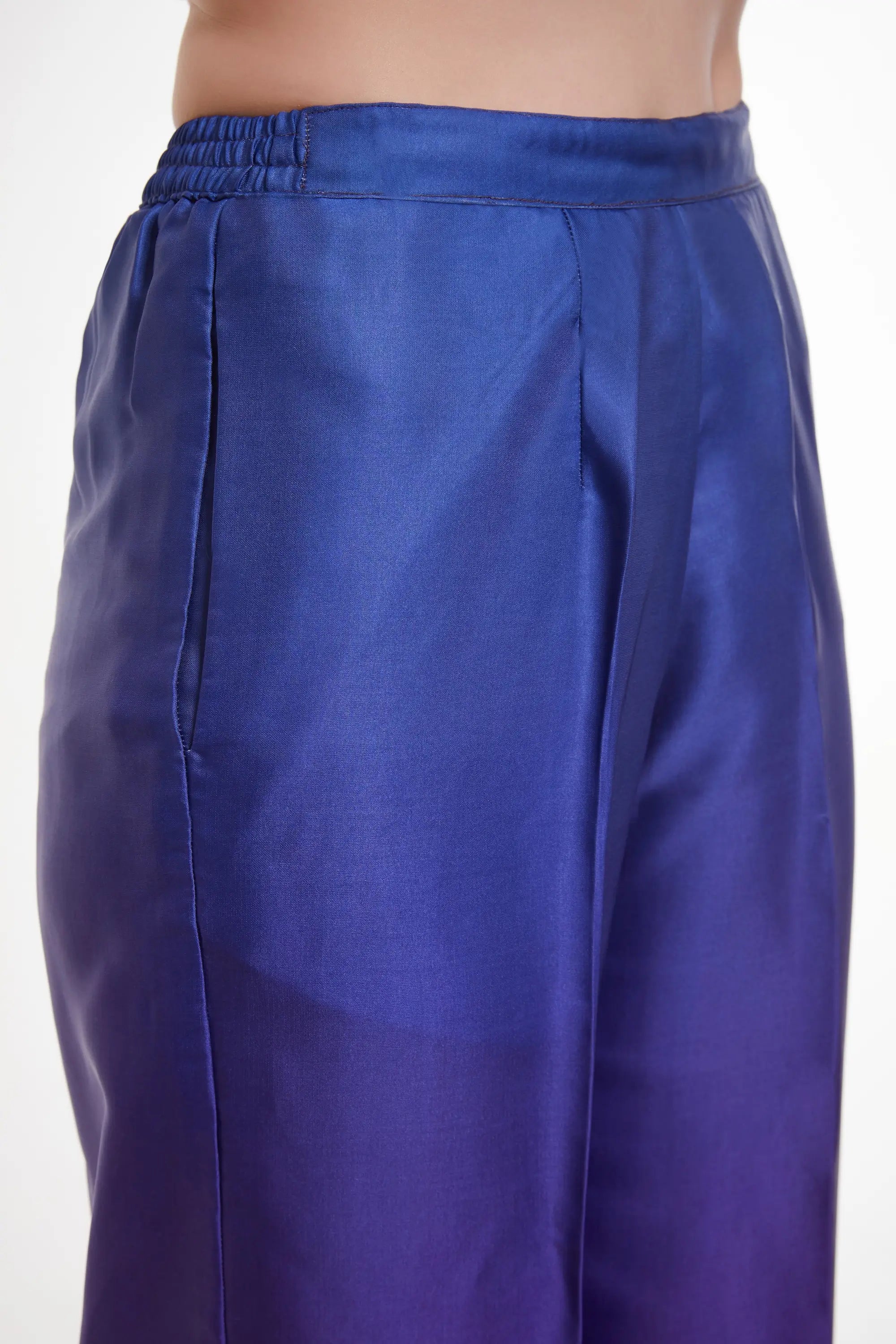 MultiColor Printed Satin Co-ord Set - qivii