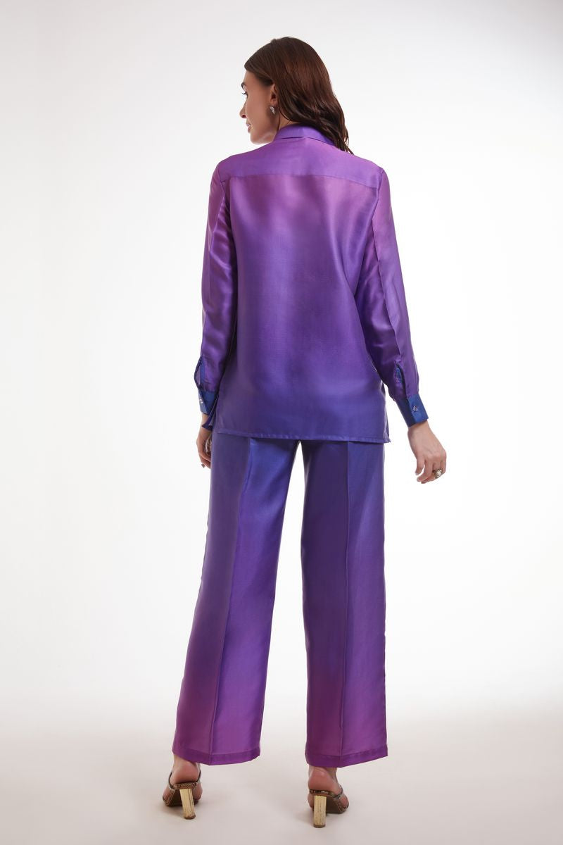 MULTI COLOR PRINTED MODAL SATIN CO-ORD SET - qivii