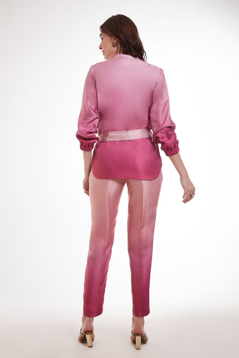 MULTI COLOR PRINTED MODAL SATIN CO-ORD SET - qivii