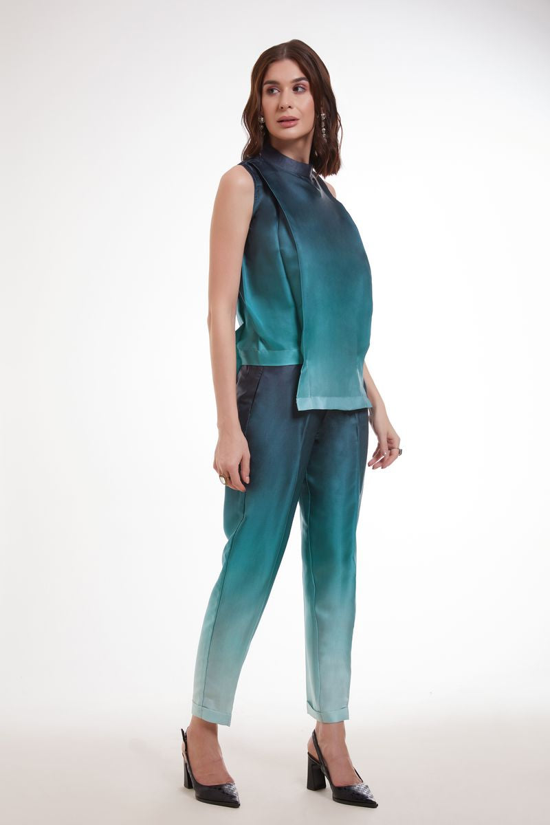 MULTI COLOR PRINTED MODAL SATIN CO-ORD SET - qivii