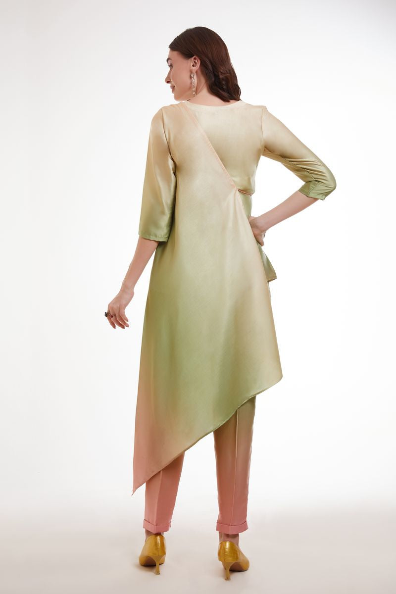 MULTI COLOR PRINTED MODAL SATIN CO-ORD SET - qivii