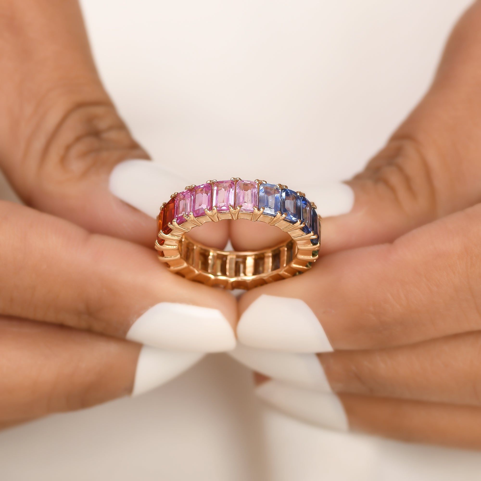 New York Rainbow Sapphire Ring - qivii