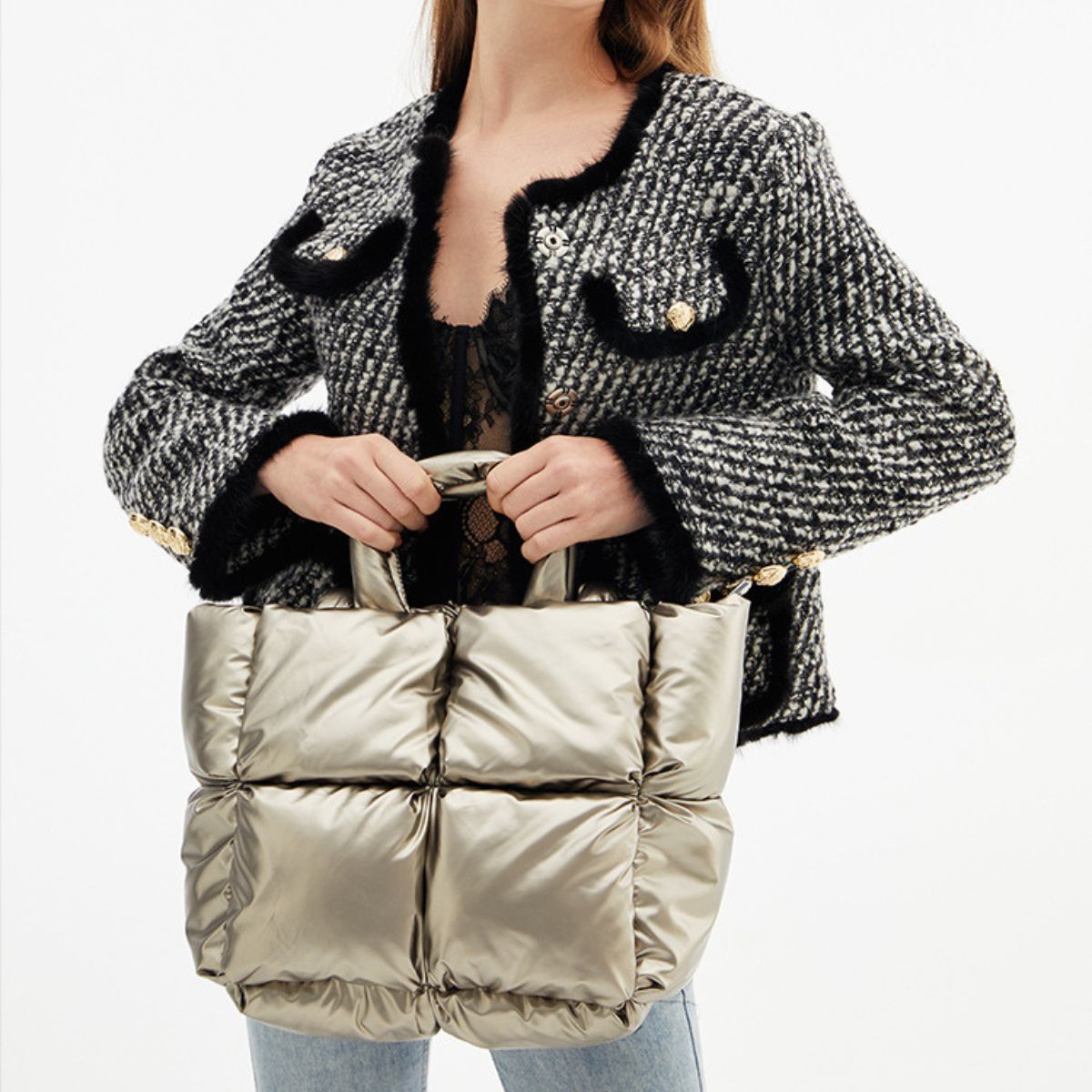 Dazzling Pure Puffer Tote